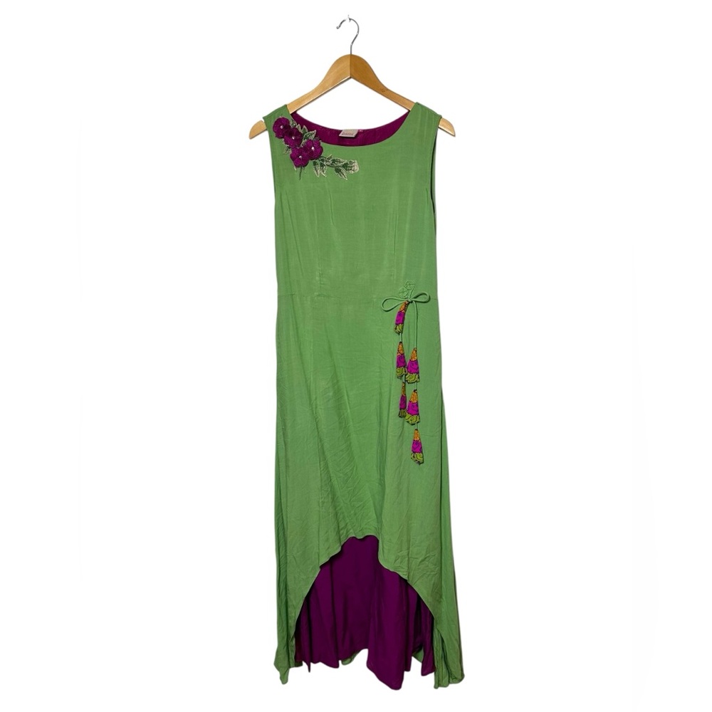 Neeru Kumar | Fairy Princess Maxi Length Dress | Floral Tassled | Size Medium